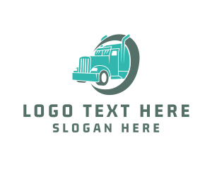 Trucking Trailer Truck Transportation logo