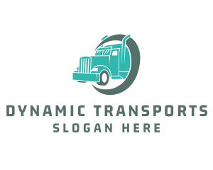 Trucking Trailer Truck Transportation logo design