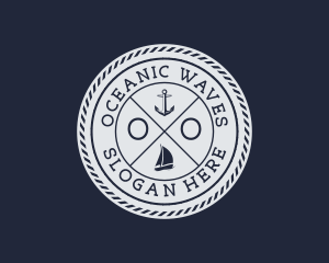 Nautical Marine Sailboat  logo design