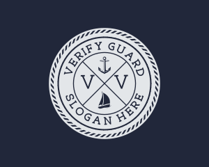 Nautical Marine Sailboat  logo design