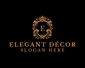 Elegant Crown Crest logo design