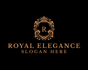 Elegant Crown Crest logo design