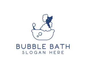 Poodle Dog Bathing logo