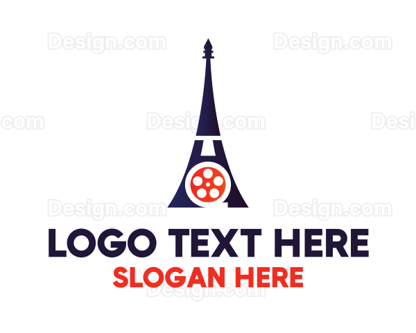 Eiffel Tower Paris Reel Logo