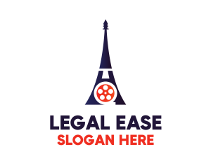 Eiffel Tower Paris Reel Logo