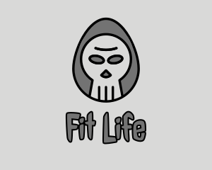 Gray Skull Egg  Logo