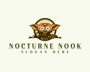 Nocturnal Tarsier Primate logo design