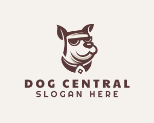 Cool Sunglasses Dog logo design