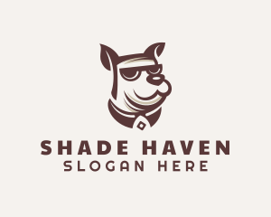 Cool Sunglasses Dog logo design