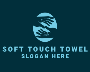 Blue Hand Touch logo design