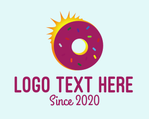 Donuts - Sweet Donut Sun logo design