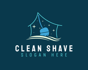 Housekeeping Broom Cleaning logo design