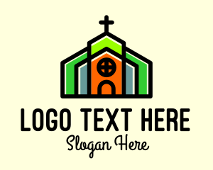 Multicolor Church Building logo