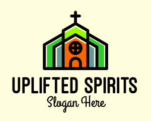 Multicolor Church Building logo design