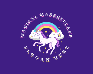 Fantasy Unicorn Rainbow logo