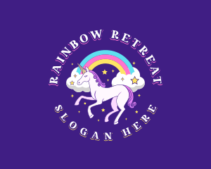 Fantasy Unicorn Rainbow logo