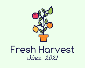 Organic Fruit Harvest logo design