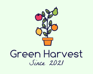 Organic Fruit Harvest logo design