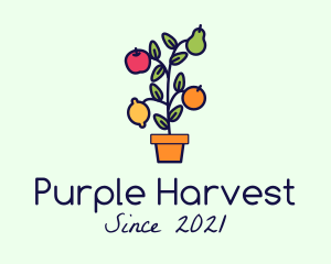 Organic Fruit Harvest logo design