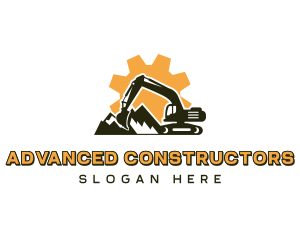 Quarry Mining Excavator logo design