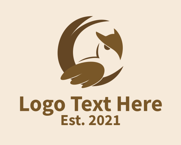 Nocturnal Animal logo example 3