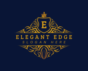 Elegant Crown Crest logo design
