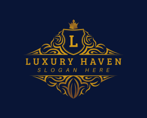 Elegant Crown Crest logo design