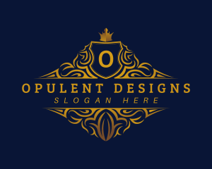 Elegant Crown Crest logo design