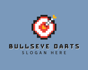 Pixelated Bullseye Game logo