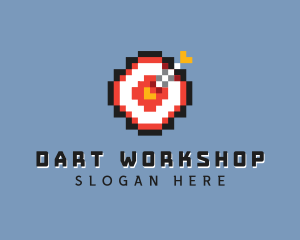 Pixelated Bullseye Game logo