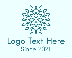 Blue Crystal Snowflake  logo