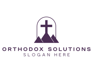 Summit Cross Crucifix logo design