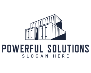 Storage Cargo Container  logo design