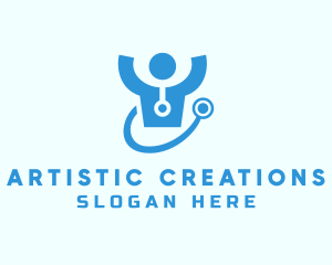 Doctor Stethoscope Checkup logo design