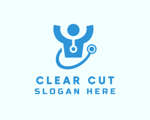 Doctor Stethoscope Checkup logo design