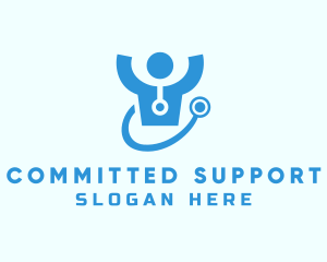 Doctor Stethoscope Checkup logo design