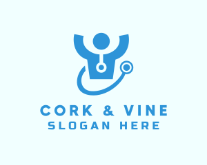 Doctor Stethoscope Checkup logo design