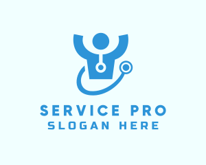 Doctor Stethoscope Checkup logo design