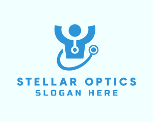 Doctor Stethoscope Checkup logo design