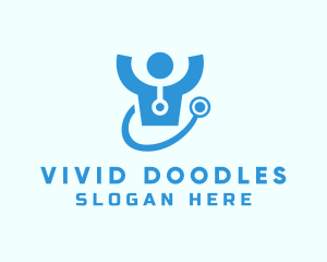 Doctor Stethoscope Checkup logo design