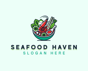 Seafood Soup Bowl logo design