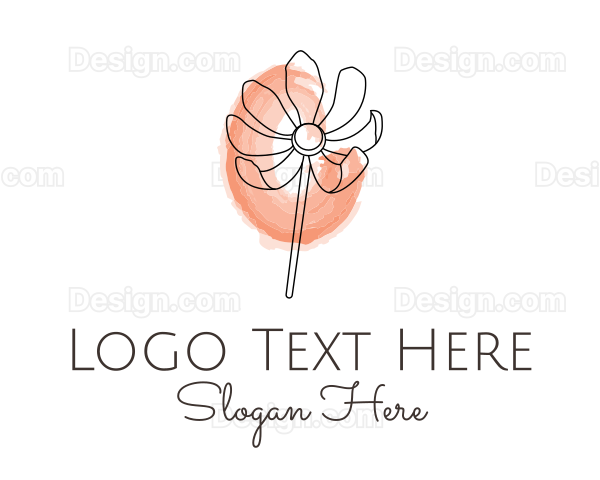 Nature Watercolor Flower Logo