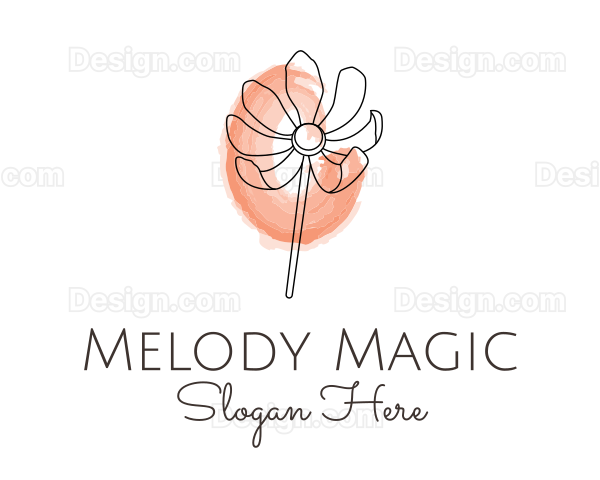 Nature Watercolor Flower Logo