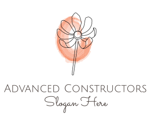 Nature Watercolor Flower logo design