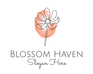 Nature Watercolor Flower logo