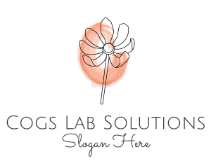 Nature Watercolor Flower logo design