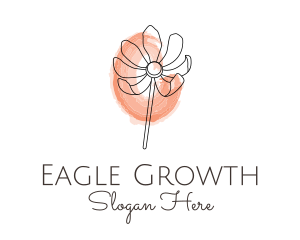 Nature Watercolor Flower logo design