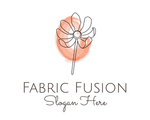 Nature Watercolor Flower logo design