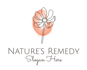 Nature Watercolor Flower logo design