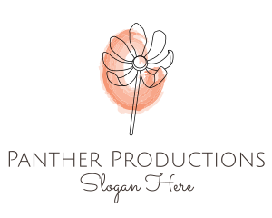 Nature Watercolor Flower logo design